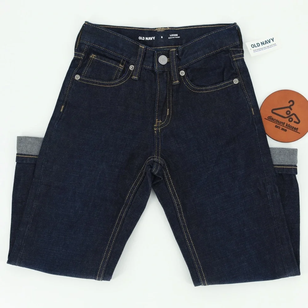 OLD NAVY Non-Stretch Loose-Fit Dark Wash‎ Jeans